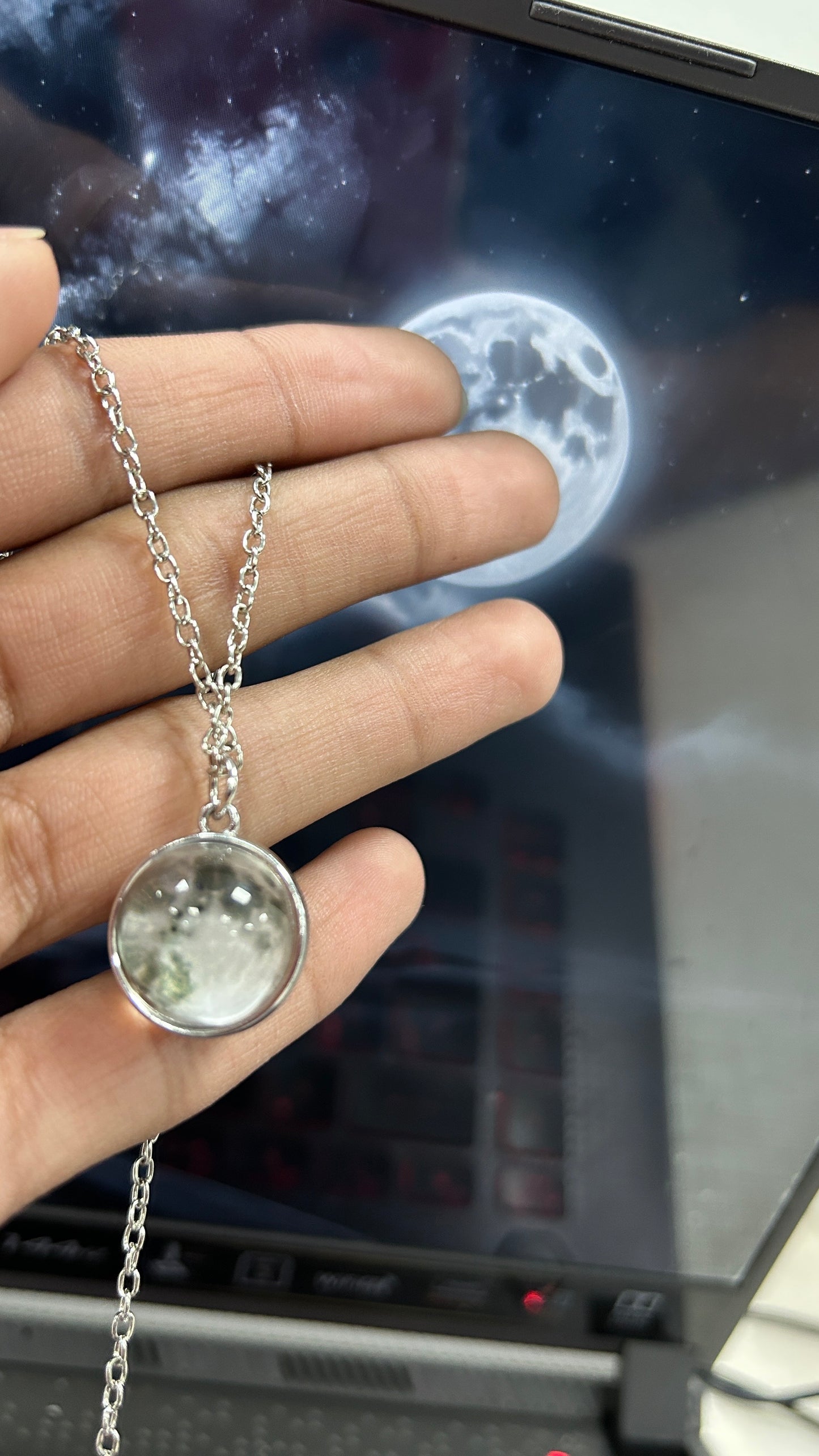 Glassball Galaxy Pendant Necklace