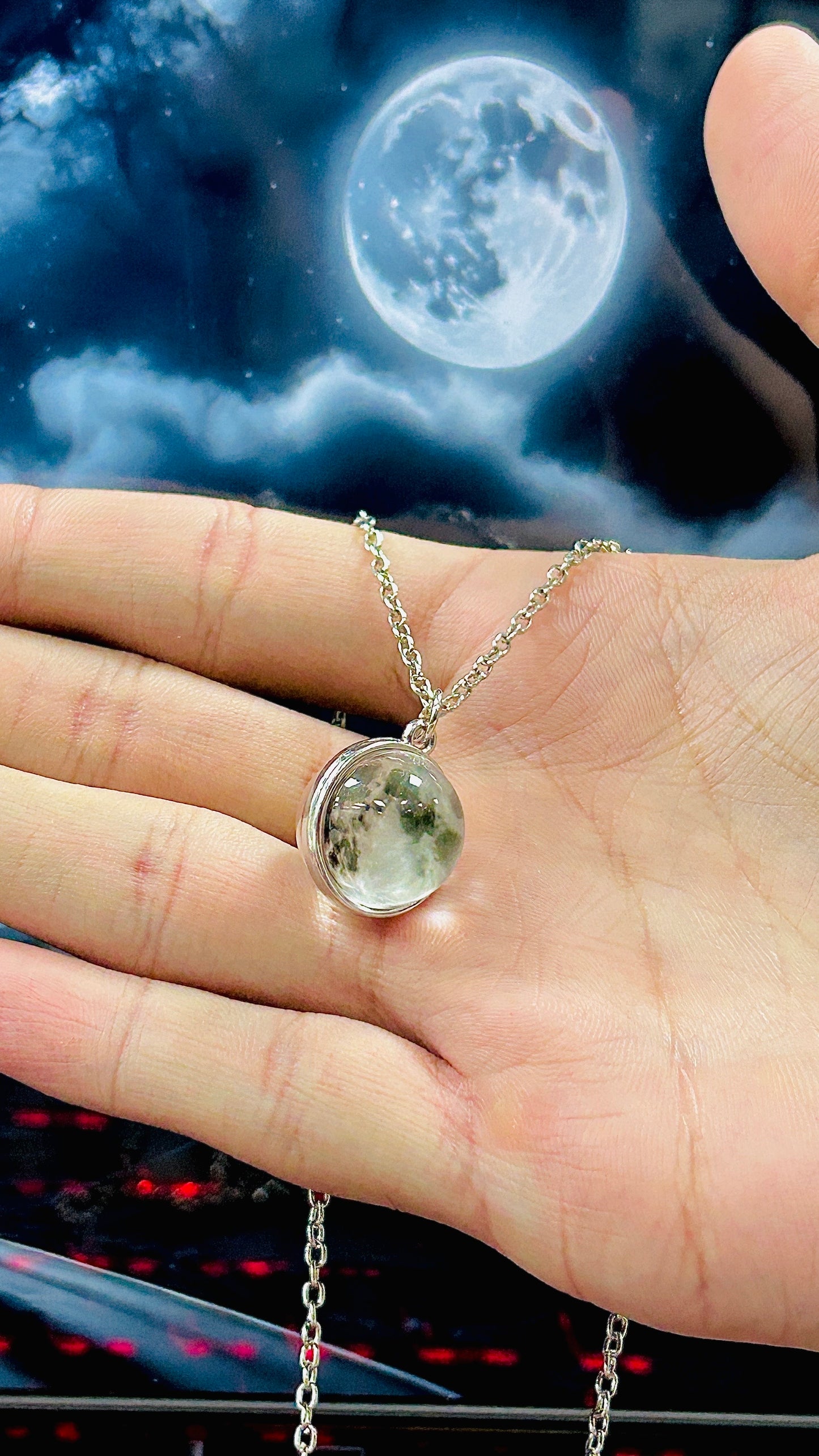 Glassball Galaxy Pendant Necklace